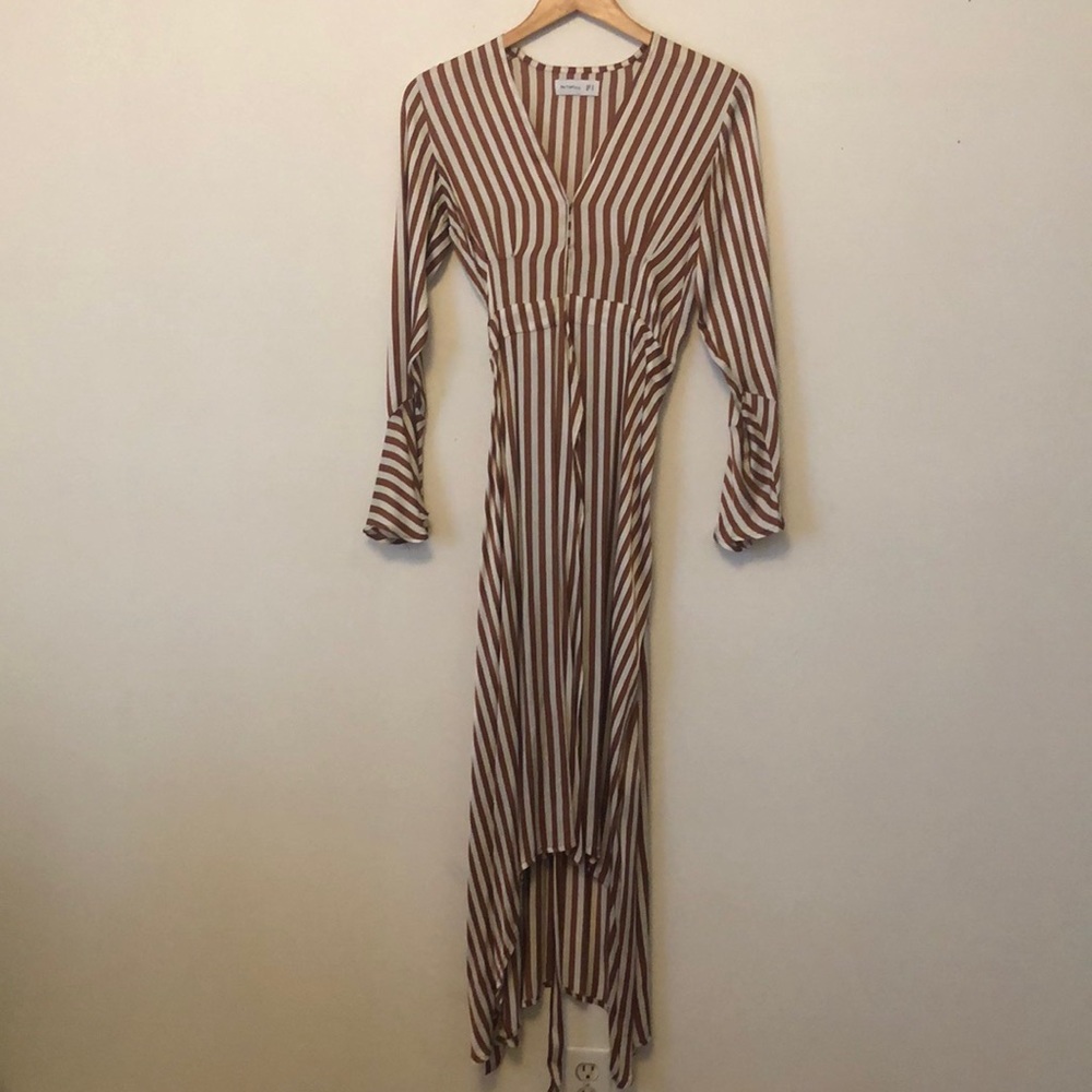 Faithfull the Brand Copper Striped Dress